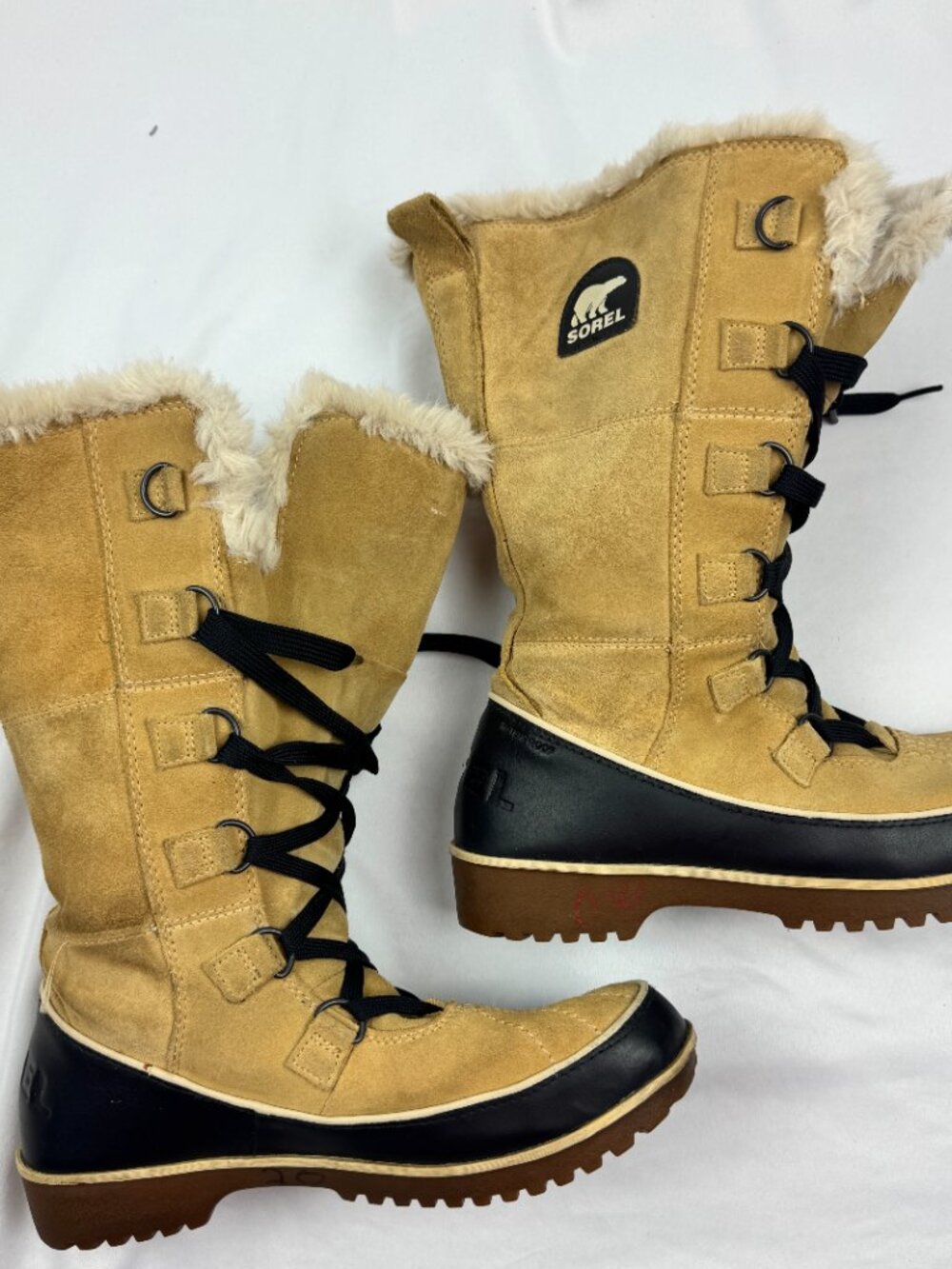 Sorel Women's Size 10 Joan of Arc Tan Faux Fur Lined Waterproof Snow Boots - Picture 4 of 5